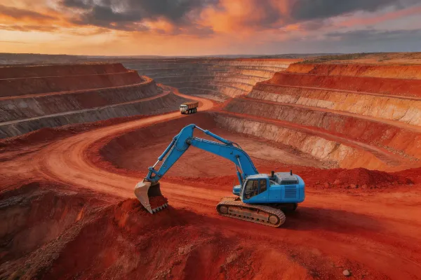 Mining excavator operation