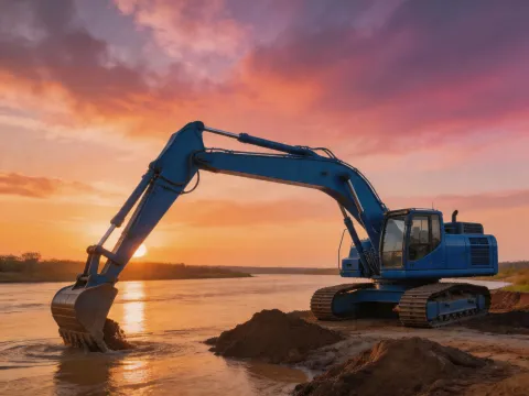 Hyundai HX220LR long-reach excavator