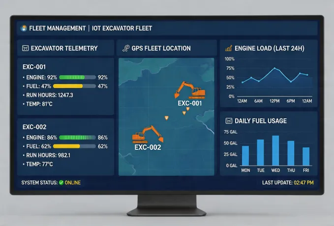 Hyundai IoT fleet monitoring dashboard